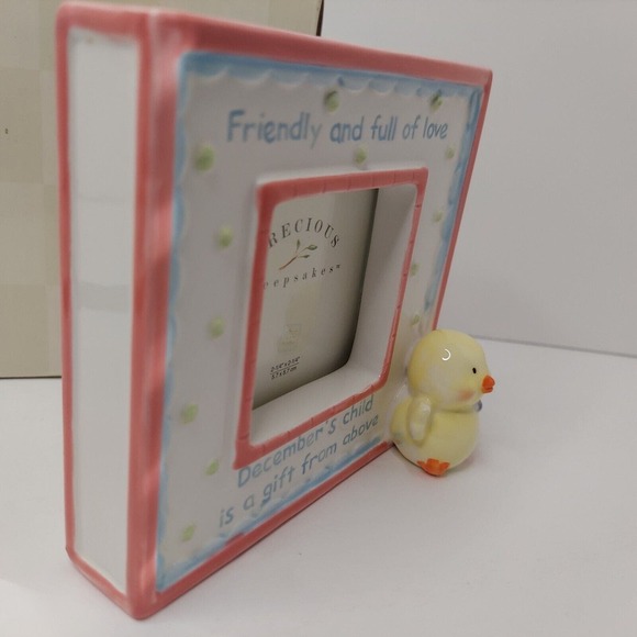 Russ Berrie Baby Month of December Picture Frame Duck Chicken Photo Keepsake - Picture 4 of 10